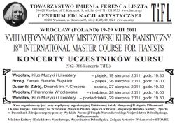 XVIII Międzynarodowy Mistrzowski Kurs Pianistyczny